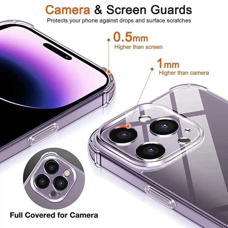 Airbag Transparent Drop-resistant Phone Case Gadgystox