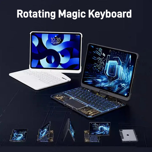 360 Swivel Keyboard Clear Case - Gadgystox