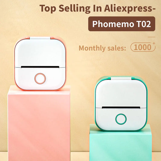 Phomemo T02 Mini Portable Printer - Gadgystox