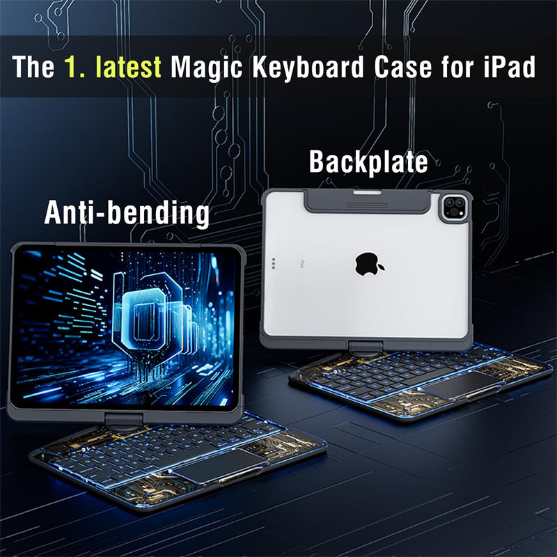 360 Swivel Keyboard Clear Case - Gadgystox