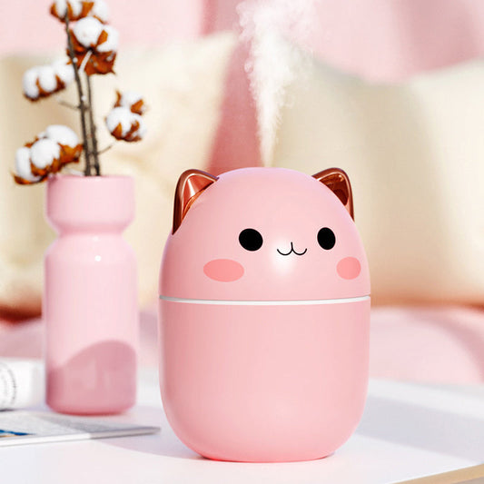 Air Humidifier Cute Cat Ultra-Silent USB Office Household Bedroom Car Aromatherapy Air Purifier With Led Cool Mist Spray Gadgystox